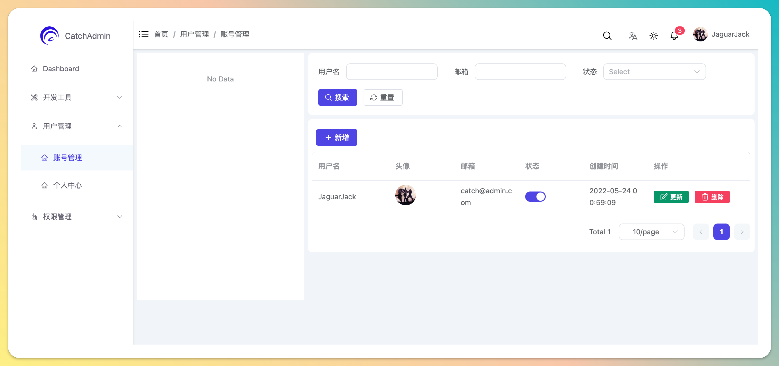 laravel admin catchadmin 介绍